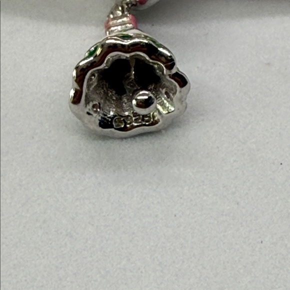 Sterling Silver Christmas Tree Charm–Enamel & Crystal Holiday Dangle Bead S925 - Picture 7 of 7